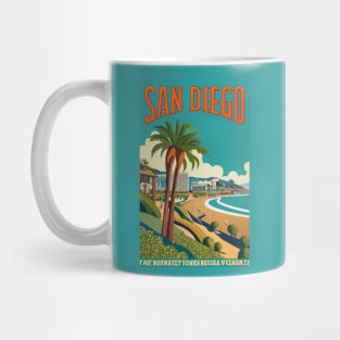 A Vintage Travel Art of San Diego - California - US Mug